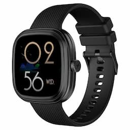 Fastrack 68062PP01K Fastrack RYZ Smart Watch, 1.72" Super Ultra VU Display, Dynamic 60Hz Refresh Rate, Functional Crown, AI Voice, Black