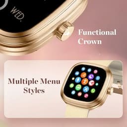 Fastrack 68062PP01K Fastrack RYZ Smart Watch, 1.72" Super Ultra VU Display, Dynamic 60Hz Refresh Rate, Functional Crown, AI Voice, Black