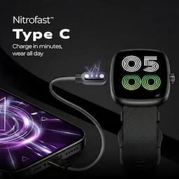 Fastrack 38203PP01K Jupiter S3 Smart Watch, 1.83" TFT 2.5D Display, Push Button & Rotary Crown,BT Calling, SpO2 & Sleep Tracking, Black