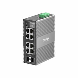 TP-Link ES208G, 8-Port Industrial Easy Managed Gigabit Switch, 6 Gigabit RJ45 Ports, 2 Gigabit RJ45/SFP Combo Ports, Omada SDN, DIN-Rail & Wall Mount, IP40 Protection, Network Switch