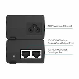 TP-Link POE160S, Gigabit Ethernet, IEEE 802.3af/at PoE+, Power over Ethernet Injector