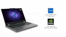 Lenovo 83DV01H1IN, LOQ 15IRX9, Intel Core i7-13650HX, 16GB DDR5 RAM, 512GB SSD, NVIDIA GeForce RTX 4050 6GB, 15.6-inch FHD 144Hz Display, Windows 11 Home, Luna Grey, Gaming Laptop