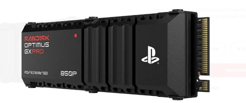 SanDisk SDSG81200TAH-000E0, Optimus GX PRO 850P NVMe SSD, 2TB Storage, PCIe Gen4 x4, Up to 7300MB/s Read Speed, PS5 Compatible, Integrated Heatsink, Internal SSD