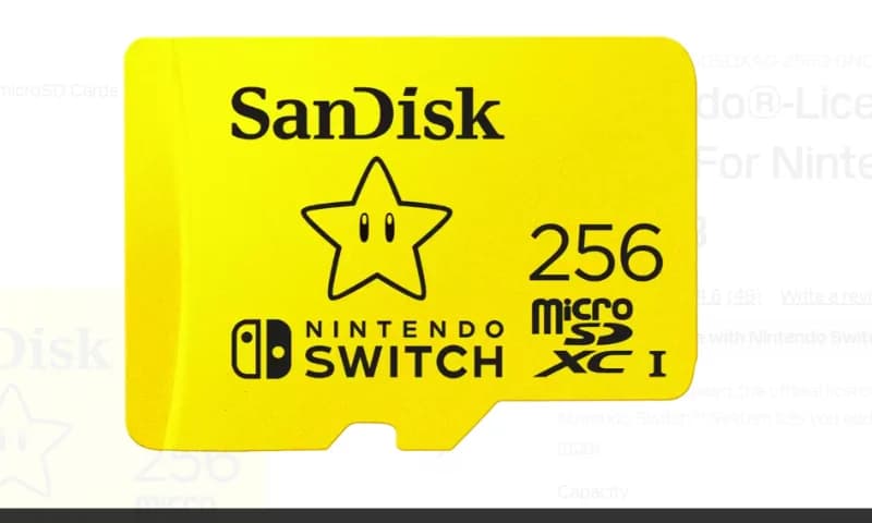 SanDisk SDSQXAO-256G-GNCZN, Nintendo Licensed microSDXC Memory Card for Nintendo Switch, 256GB, Up to 100MB/s Read Speed, UHS-I, Memory Card