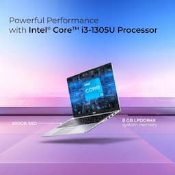 Acer Aspire 3 Laptop, 15.6 Inch Display, Intel Core i3-1305U Processor, 8GB RAM, 500GB Storage, Windows 11 Home + MS Office, Silver