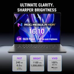 ASUS GU606AR-TB039WS ROG Zephyrus G16 Gaming Laptop,16 Inch Display, Intel Core Ultra 9 386H Processor, 32GB Memory, 2TB Storage, Windows 11 Home, Eclipse Gray