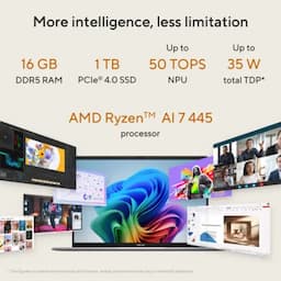 Asus M3607GA-SH050WS Ryzen AI 7-445, 16 GB RAM, 1 TB Storage, 16 Inch, Laptop