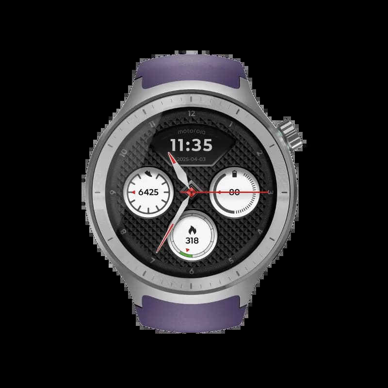 Motorola PG38C07639 Watch, 1.4 Inch Round Display, Silicone, Parachute Purple