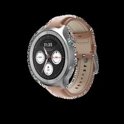 Motorola PG38C07645 Watch, 1.4 Inch Round Display, Leather, Mocha Mousse