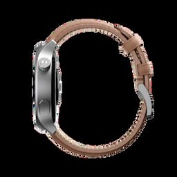 Motorola PG38C07645 Watch, 1.4 Inch Round Display, Leather, Mocha Mousse
