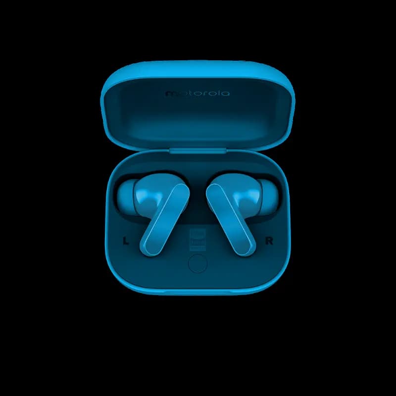Motorola PG38C07948 Buds Bass Earphones, Blue Jewel