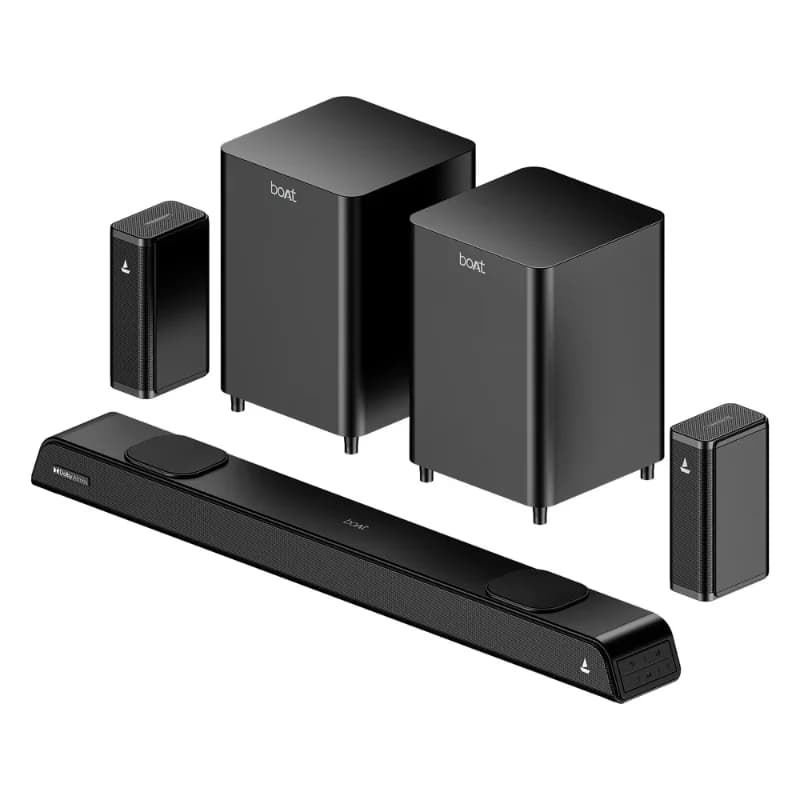 boAt 1000003989 Aavante Prime 5.2.4 6250DA 625W 5.2.4 Channel Soundbar with Dolby Atmos, Dual Subwoofers & Wireless Rear Satellites, Premium Black