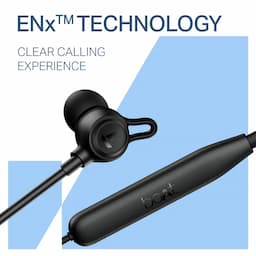 boAt 1000003882 Rockerz 200 with 40H Playback, ASAP Charge, BEAST Mode, Enx Technology, Active Black Wireless Earphone