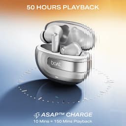 boAt 1000004505 Airdopes Prime 700 ANC Wireless Earbuds with 50 Hours Playback, 48dB Hybrid ANC, 6 Mics & Multipoint Connectivity, Blazing Silver