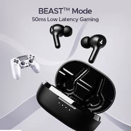 boAt 1000002958 Airdopes 71 Wireless Earbuds with 40 Hours Playback, BEAST Mode, ENx Technology, Active Black