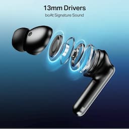 boAt 1000004017 Airdopes Prime 513 ANC Wireless Earbuds with 65 Hours Playback, 32dB ANC, Quad Mics & Multipoint Connectivity, Carbon Black