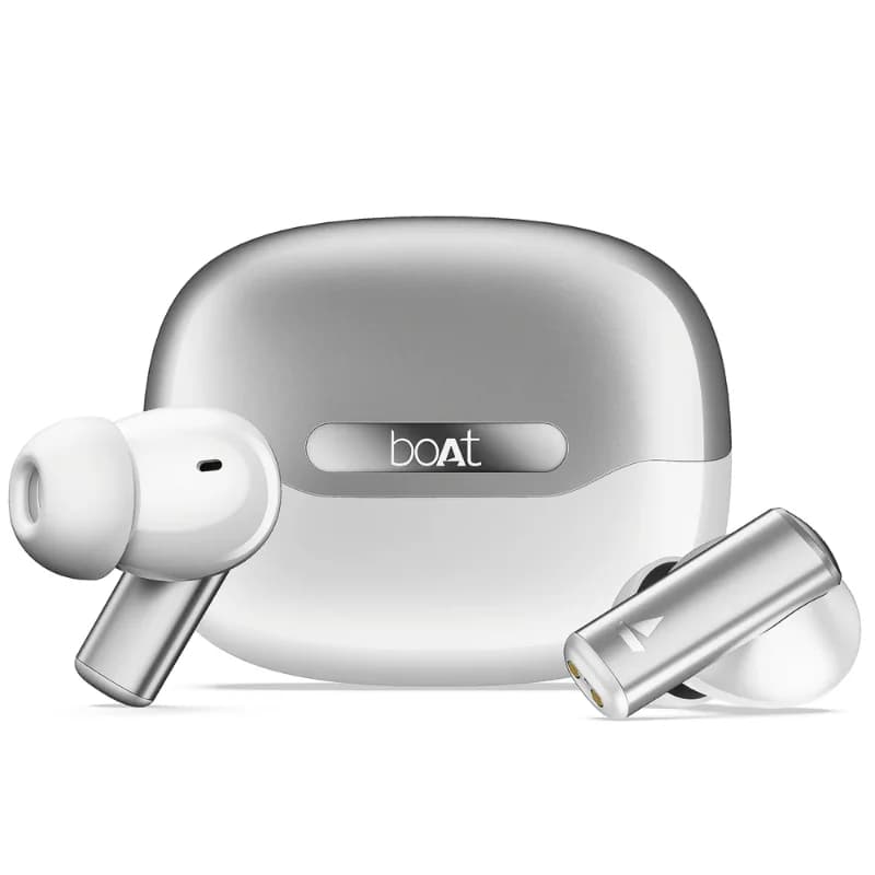 boAt 1000003840 Airdopes Prime 701 ANC Wireless Earbuds with 50 Hours Playback, 46dB Hybrid ANC, Spatial Audio, Multipoint & BEAST Mode, Zinc White