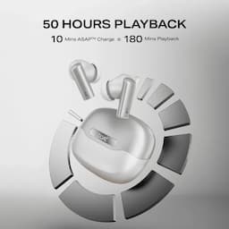 boAt 1000003840 Airdopes Prime 701 ANC Wireless Earbuds with 50 Hours Playback, 46dB Hybrid ANC, Spatial Audio, Multipoint & BEAST Mode, Zinc White