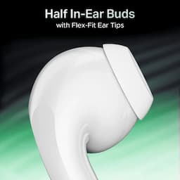boAt 1000003650 Airdopes 101v2 Wireless Earbuds with 35 Hours Playback, BEAST Mode & ENx Tech, Smoke White
