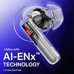 boAt 1000003857 Airdopes Prime 412 Wireless Earbuds with 50 Hours Playback, AI-ENx Calling, BEAST Mode & Signature Sound, Lunar White