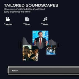 boAt 1000003907 Aavante Prime Beat 500W 5.1 Channel Soundbar with Wired Subwoofer, Satellites & Multi-Connectivity, Premium Black