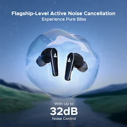 boAt 1000003386 Airdopes 131 Elite ANC Wireless Earbuds with ANC up to 32dB, Transparency Mode, 60 Hours Playback, ENx Technology, Active Black