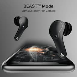 boAt 1000003675 Airdopes Plus 311 Wireless Earbuds with 50 Hours Playback, Dual Mics with ENx Technology, BEAST Mode, ASAP Charge, Charcoal Black