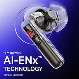 boAt 1000003856 Airdopes Prime 412 Wireless Earbuds with 50 Hours Playback, AI-ENx Calling, BEAST Mode & Signature Sound, Midnight Black