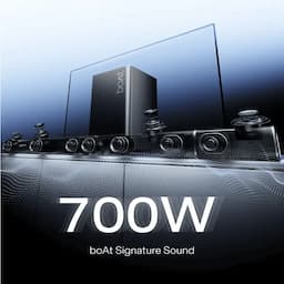 boAt 1000003969 Aavante Prime X 700W 7.1.4 Channel Soundbar with Wireless Subwoofer & Satellites, Premium Black