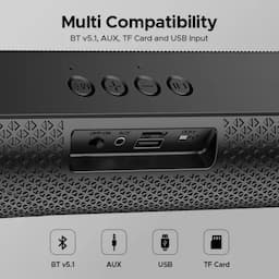 boAt 1000003001 Aavante Bar Aspire Bluetooth Soundbar with 10W RMS Signature Sound, 2.0 Channel with 7 Hours Playback, TWS Feature, Classic Black