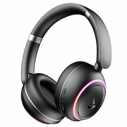 boAt 1000003546 Rockerz 480, 40mm Dynamic Drivers, ENx Technology, Up to 60 Hours Playback, Bluetooth 5.3, Black Sabre, Wireless Headphones