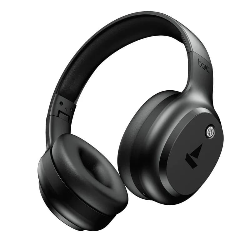 boAt 1000003774 Rockerz 421, 40mm Dynamic Drivers, Up to 40 Hours Playback, ENx Technology, Bluetooth 5.4, Black Sabre, Wireless Headphones