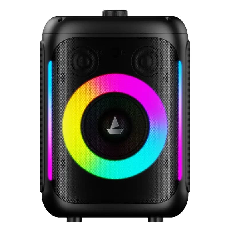 boAt 1000004062 PartyPal Bang, 120W Signature Sound, Dynamic RGB Party Lights, Karaoke Mic Support, Bluetooth 5.3, Premium Black, Portable Bluetooth Speaker