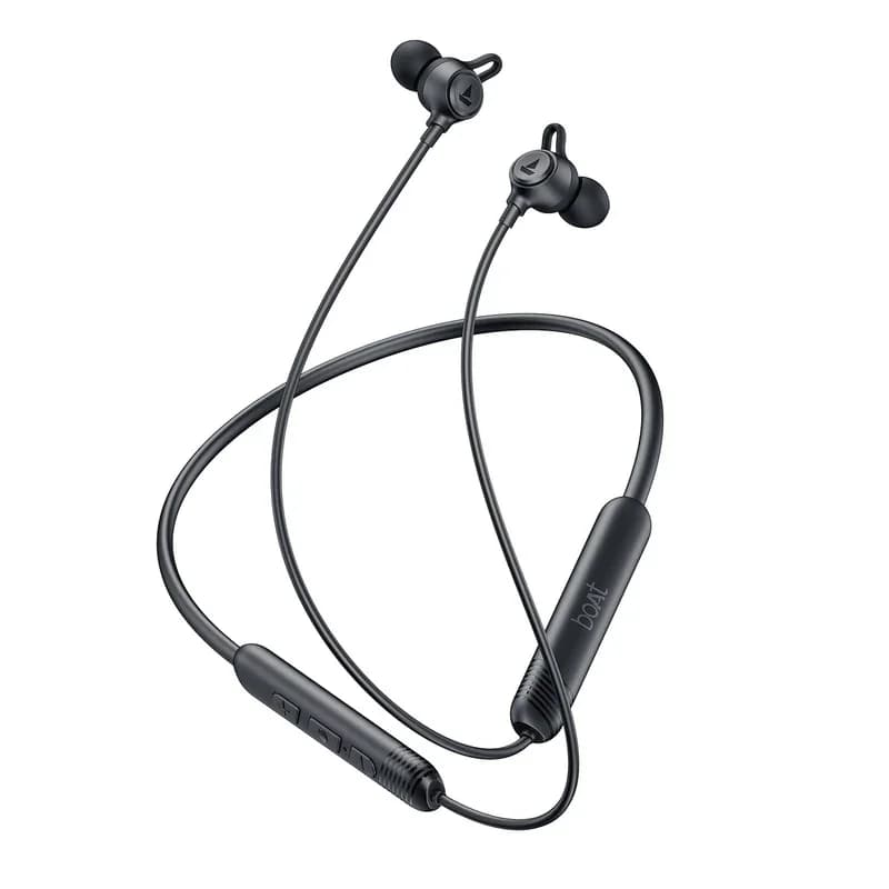 boAt 1000004513 Rockerz Strive, 13mm Dynamic Drivers, ENx Technology, Up to 100 Hours Playback, Bluetooth 5.4, Onyx Black, Wireless Neckband