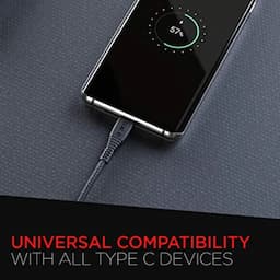 boAt 1000001368 A325, USB Type-C Charging Cable, Fast Charging, High-Speed Data Sync, 1 Meter, Black, USB Cable