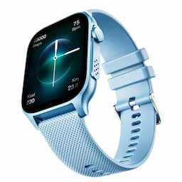 boAt 1000003681 Ultima Ember, 1.96 Inch AMOLED Display, Bluetooth Calling, Functional Crown, 100+ Sports Modes, IP68 Dust & Water Resistance, Mist Blue, Smart Watch