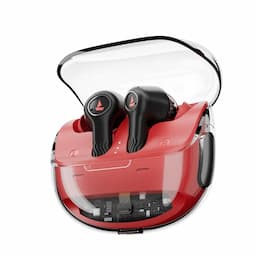 boAt 1000003554 Nirvana Crystl, Hi-Res Audio, Crystal Bionic Sound, Hybrid Active Noise Cancellation, Spatial Audio, Up to 100 Hours Playback, Blazing Red, True Wireless Earbuds