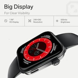 boAt 1000004673 Storm Call 4, 1.83 Inch HD Display, Bluetooth Calling, 100+ Sports Modes, IP68 Dust & Water Resistance, Active Black, Smart Watch