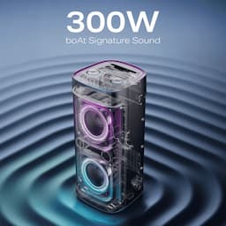 boAt 1000004009 PartyPal 700, 220W Signature Sound, Dynamic RGB Party Lights, Karaoke Mic Support, Bluetooth 5.3, Premium Black, Portable Bluetooth Speaker