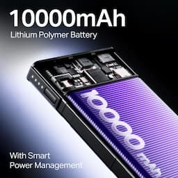 boAt 1000002991 EnergyShroom PB300 Powerbank, 10000 mAh Capacity, Carbon Black