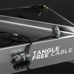 boAt 1000000533 Bassheads 220 Wired Earphones, In-Line Microphone, Black