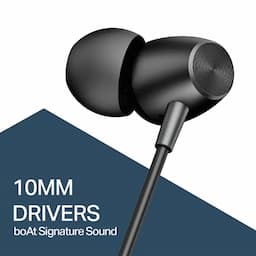 boAt 1000004088 Bassheads 55 Wired Earphones, In-Line Microphone, Black