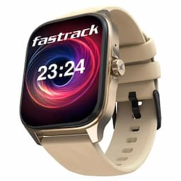 Fastrack 38151PP05K, New Astor FS1 Pro, 1.97-inch, Super AMOLED, Bluetooth Calling, IP68, Beige Silicone Strap, Smartwatch