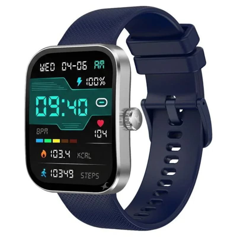 Fastrack 38207PP03K, Revoltt FS3, 2.01-inch TFT, Bluetooth Calling, HRM, SpO2, Sleep Tracking, Blue Silicone Strap, Smartwatch
