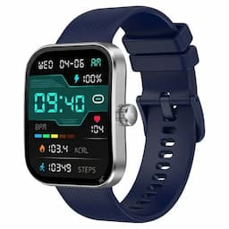 Fastrack 38207PP03K, Revoltt FS3, 2.01-inch TFT, Bluetooth Calling, HRM, SpO2, Sleep Tracking, Blue Silicone Strap, Smartwatch