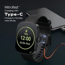 Fastrack 38207PP03K, Revoltt FS3, 2.01-inch TFT, Bluetooth Calling, HRM, SpO2, Sleep Tracking, Blue Silicone Strap, Smartwatch