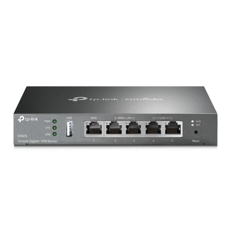 TP-Link ER605, Gigabit, Multi-WAN, VPN, 5-Port, USB 2.0, Load Balancing, Router