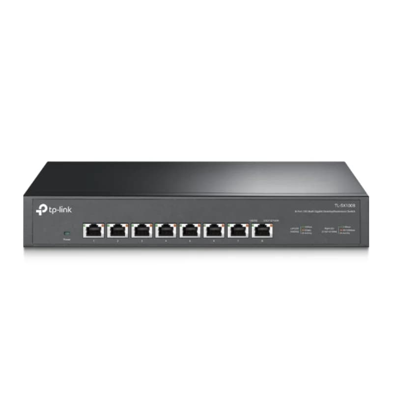 TP-Link TL-SX1008, 8-Port, 10G, Multi-Gigabit, 160Gbps Switching Capacity, Unmanaged, Desktop, Switch