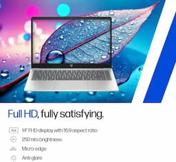 HP D7NB8PA#ACJ 14-ep0159TU, 14 inch Display, Intel Core i7-1355U, 16GB RAM 512GB SSD Storage, Windows 11, Ms Office, Natural Silver Consumer Laptop