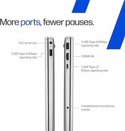HP D7NB8PA#ACJ 14-ep0159TU, 14 inch Display, Intel Core i7-1355U, 16GB RAM 512GB SSD Storage, Windows 11, Ms Office, Natural Silver Consumer Laptop